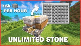 The EASIEST AFK Stone Farm Minecraft 1.21 – 17,000+ Stone per Hour!