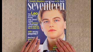  whisper ASMR 90s teen magazine - let's flip through together  - May 1998 Leonardo Dicaprio 