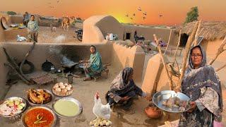 Very Unique Woman Village Life Pakistan | Traditional Village Food | Old Culture in Punjab #food