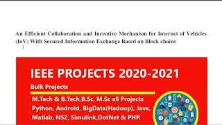 An Efficient Collaboration and Incentive Mechanism for Internet of Vehicles IoV  With Secured Inform