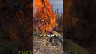 Stopping Wildfires By Burning trees.....(@AlaskaDNRDOF)#shorts #short