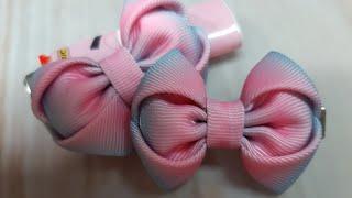 МК Маленький бантик из ленты 2.5 см Small ribbon bow 2.5 cm