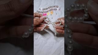 Making a Pearly Beaded Bow|#diy #bead #bow #coquette #beading #accessories #pearls #tutorials