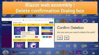 Blazor web assembly | Delete confirmation Dialog box