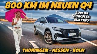 Neuer Audi Q4 e-tron 55 elektro auf Langstrecke! Gotha & Frau Holle Land Germerode