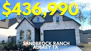 Sandbrock Ranch Aubrey Texas | Highland Homes Continental Plan | Brand NEW 2023 Home Tour