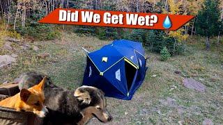 2-Day ATV Camping Adventure in a Cabela's Ice Fishing Hot Tent – Then it Rained ️