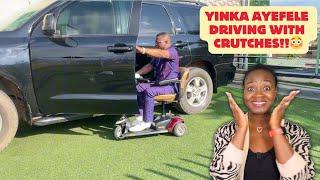 Yinka Ayefele Driving Himself With Crutches!