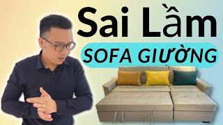 Những sai lầm khi sử dụng sofa giường cho phòng khách nhỏ.