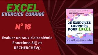 Exercice corrigé Excel - numéro 18 - Tome 2