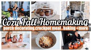 *NEW* COZY FALL HOMEMAKING HALLOWEEN PORCH DECORATE FALL BAKING CROCKPOT MEAL + MORE TIFFANI BEASTON