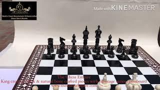 Luxury Bone crafted Chess pieces with Chess Board-The Chess Empire