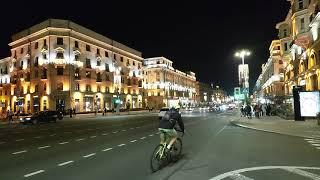 Вечерний Минск, проспект Независимости. Рулим по улицам Минска. Minsk city tour. Minsk Driving tour.