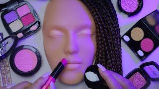 ASMR  Fake Makeup On Mannequin / Makeup sounds and whispered personal attention