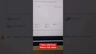 Solution for "Hard Drive Not Showing During Windows 10 or windows 11 Installation"
