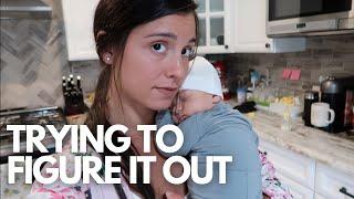 TRANSITIONING TO 1-2 KIDS IS HARD | 3 Week Old New Born | Relatable MotherHood Vlog