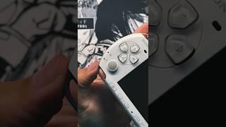 White psp 3000 with a vita thumb stick 