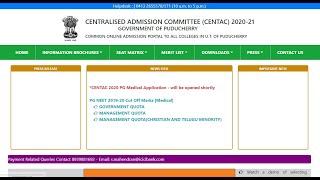 CENTAC - PG Medical NEET 2019-20 Cut Off Marks