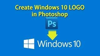 How to create wndows 10 logo in photoshop