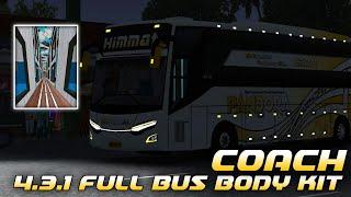 4.3.1 Full bus body kit | 4.3.1 Coach mod | bussid mod | bus simulator Indonesia