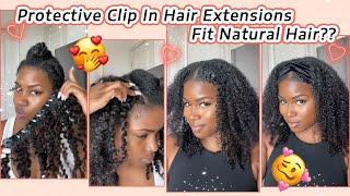 Are You Looking For This? Easy Clip In Extensions On Natural Hair | Hair Tutorial #Elfinhair