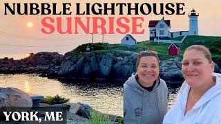 DROVE TO MAINE COAST TO WATCH THE SUNRISE AT THE NUBBLE LIGHTHOUSE | YORK, ME | LONG SAND BEACH