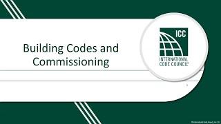 Commercial Building Codes and Commissioning