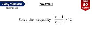 Absolute Value Inequalities Question
