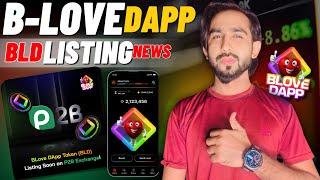 B Love Dapp Listing Good News - BLD Token Listing on P2B Crypto Exchange - BLV Token Update