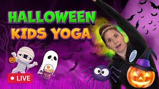 Halloween Kids Yoga - Live!   Fun Exercise Videos for Kids!