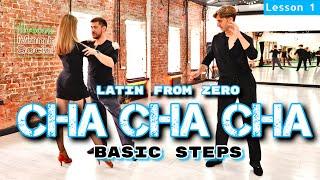 Cha Cha Cha FIRST LESSON - Basic steps and Syncopated Time step | Latin from zero Ep06