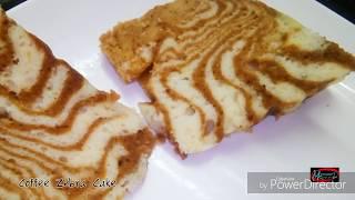 Coffee Zebra Cake / No time steamed zebra cake / സീബ്ര കേക്ക് / Mymoonz Kitchen