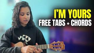 I'm Yours Ukulele Fingerstyle Tutorial [TAB + CHORDS]  