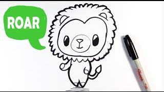 How to Draw a Cute Lion - Easy Pictures to Draw