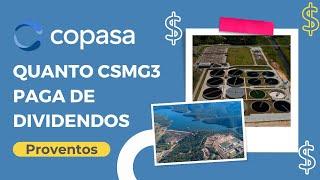 Quanto COPASA (CSMG3) Paga De Dividendos Por Ano? Histórico de Proventos 