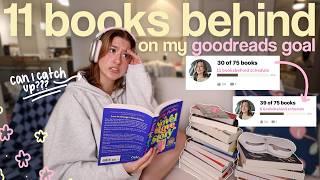 catching up on my goodreads goal! ⭐️ reading vlog, mini books, blind date with a book & more!