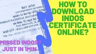 HOW TO DOWNLOAD INDOS CERTIFICATE???