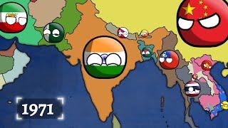 History of India and Its Neighbours (1900-2022) Countryballs