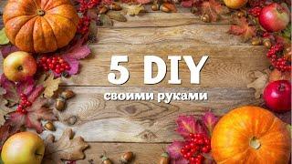  5 DIY  ОСЕННИЕ ПОДЕЛКИ СВОИМИ РУКАМИ