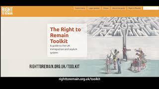 How to use the Right to Remain Toolkit website