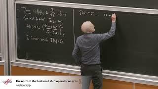 Kristian Seip: The norm of the backward shift operator on $H^1$ is $\frac{2}{\sqrt{3}}$