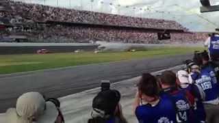 2013 Daytona Nationwide crash view from pit road