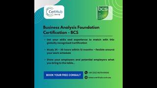 Business Analysis Foundation Certification - BCS from CertHub
