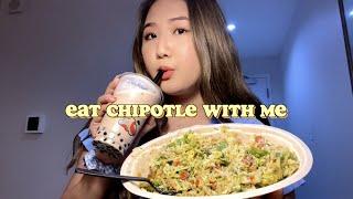 EAT WITH ME | 치폴레 부리또 보울, 버블티 먹방 | 미국 유학생 CHIPOTLE MUKBANG VLOG