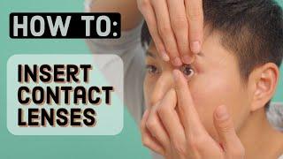 HOW TO insert contact lenses for beginners