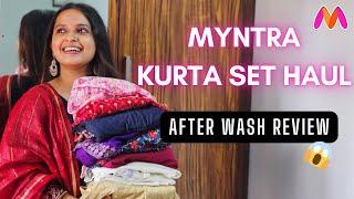 Myntra Kurta Set Haul | After Wash Review | Worth the Price???