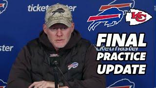 Buffalo Bills FINAL PRACTICE and INJURY REPORT Update | 11/15