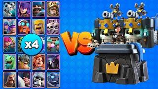 TORRES DE CORONAS vs TODAS LAS CARTAS X4 en 2vs2 | Clash Royale