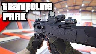 Airsoft War FPS: Insane Trampoline Park Shootout! (POV) | TrueMOBSTER