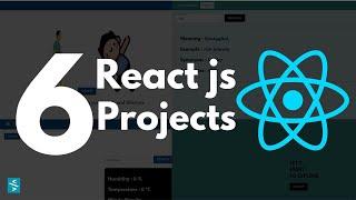 6 React js projects | React js complete websites | 6 projects in less than 5 hours